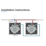 LIVOLO ЕДИНИЧЕН СЕНЗОРЕН КЛЮЧ ДЕВИАТОР/КРЪСТАТ С КРИСТАЛЕН ПАНЕЛ ЗЛАТЕН VL-C7-C701S+C1-13