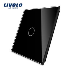   LIVOLO ЕДИНИЧЕН СЕНЗОРЕН КЛЮЧ ДЕВИАТОР/КРЪСТАТ С КРИСТАЛЕН ПАНЕЛ И ДИСТАНЦИОНЕН КОНТРОЛ - ЧЕРЕН VL-C7-C701SR+C1-12