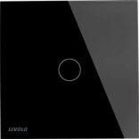 LIVOLO ЕДИНИЧЕН СЕНЗОРЕН КЛЮЧ ДЕВИАТОР/КРЪСТАТ С КРИСТАЛЕН ПАНЕЛ И ДИСТАНЦИОНЕН КОНТРОЛ - ЧЕРЕН VL-C7-C701SR+C1-12