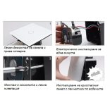 LIVOLO ЕДИНИЧЕН СЕНЗОРЕН КЛЮЧ ТАЙМЕР С КРИСТАЛЕН ПАНЕЛ СИВ - VL-C7-C701Т+C1-15