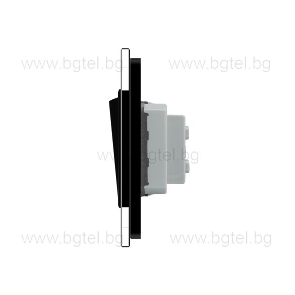 МЕХАНИЧЕН КЛЮЧ ЕДИНИЧЕН / ДЕВИАТОРЕН С КРИСТАЛНА РАМКА LIVOLO СХ.1/СХ.6 ЧЕРЕН - VL-C7-K1S-12 + SR-12