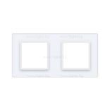 КРИСТАЛНА РАМКА ЗА ДВА МЕХАНИЗМА LIVOLO - БЯЛА - VL-C7-SR/SR-11