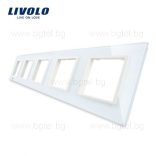 КРИСТАЛНА РАМКА ЗА ПЕТ МЕХАНИЗМА LIVOLO - БЯЛА VL-C7-SR/SR/SR/SR/SR-11