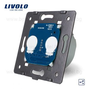 Механизъм за двоен ключ със сух контакт захранване 12V/24V LIVOLO VL-C702C