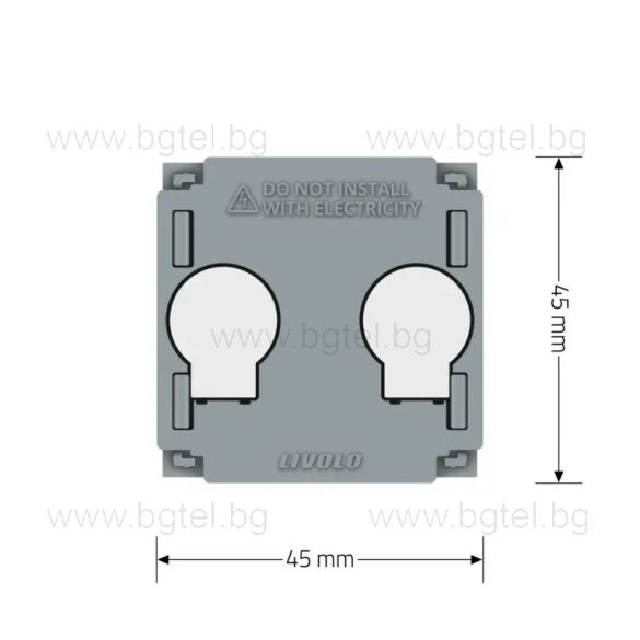 Механизъм за двоен ключ със сух контакт захранване 12V/24V LIVOLO VL-C702C