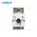 Механизъм единична компютърна розетка 1/2 - ЗЛАТИСТ - LIVOLO VL-C7-1C-13 / VL-FCCP-1AP