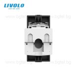 Механизъм единична компютърна розетка 1/2 - ЧЕРЕН - LIVOLO VL-C7-1C-12 / VL-FCCP-1BP