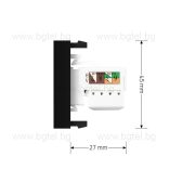 Механизъм единична компютърна розетка 1/2 - ЧЕРЕН - LIVOLO VL-C7-1C-12 / VL-FCCP-1BP