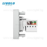 Механизъм единична компютърна розетка 1/2 - СИВ - LIVOLO VL-C7-1C-15 / VL-FCCP-1IP