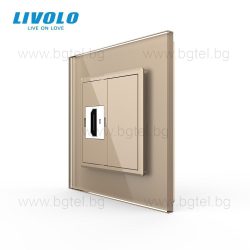   МЕХАНИЗЪМ HDMI С ПРАЗЕН МОДУЛ - ЗЛАТИСТ - LIVOLO VL-FCHD-1АP