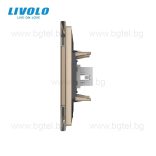 МЕХАНИЗЪМ HDMI С ПРАЗЕН МОДУЛ - ЗЛАТИСТ - LIVOLO VL-FCHD-1АP