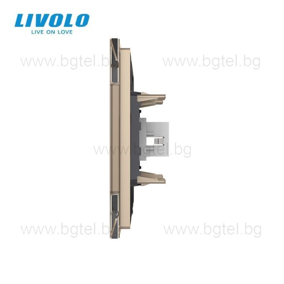 МЕХАНИЗЪМ HDMI С ПРАЗЕН МОДУЛ - ЗЛАТИСТ - LIVOLO VL-FCHD-1АP