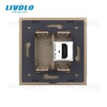 МЕХАНИЗЪМ HDMI С ПРАЗЕН МОДУЛ - ЗЛАТИСТ - LIVOLO VL-FCHD-1АP