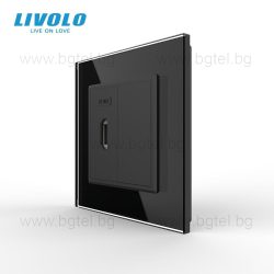  МЕХАНИЗЪМ HDMI С ПРАЗЕН МОДУЛ - ЧЕРЕН - LIVOLO VL-FCHD-1BP
