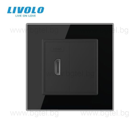 МЕХАНИЗЪМ HDMI С ПРАЗЕН МОДУЛ - ЧЕРЕН - LIVOLO VL-FCHD-1BP