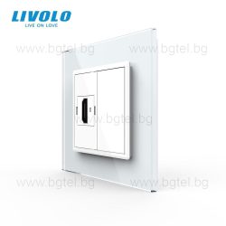   МЕХАНИЗЪМ HDMI С ПРАЗЕН МОДУЛ - БЯЛ - LIVOLO VL-FCHD-1WP