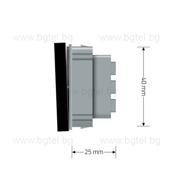 МЕХАНИЗЪМ ЗА ЕДИНИЧЕН КРЪСТАТ КЛЮЧ LIVOLO - ЧЕРЕН - VL-FCMM10A-2BP