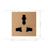 Механизъм единичен мулти-функционален контакт - ЗЛАТИСТ - LIVOLO VL-FCT22-16A-2AP