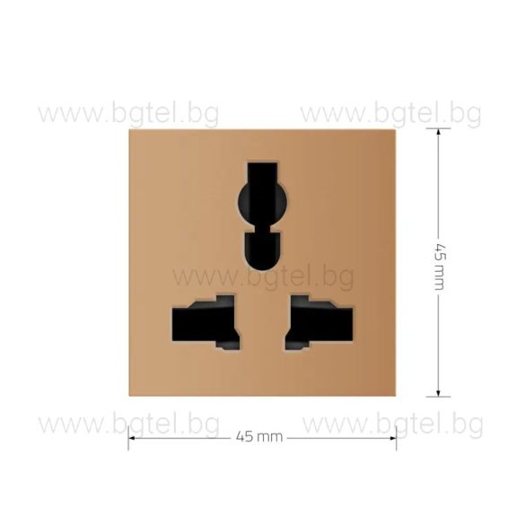 Механизъм единичен мулти-функционален контакт - ЗЛАТИСТ - LIVOLO VL-FCT22-16A-2AP