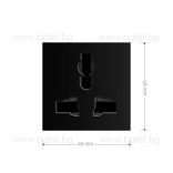 Механизъм единичен мулти-функционален контакт - ЧЕРЕН - LIVOLO VL-FCT22-16A-2BP