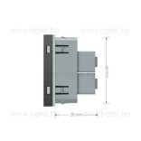 Механизъм единичен мулти-функционален контакт - СИВ - LIVOLO VL-FCT22-16A-2IP