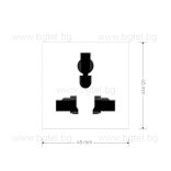 Механизъм единичен мулти-функционален контакт - БЯЛ - LIVOLO VL-FCT22-16A-2WP