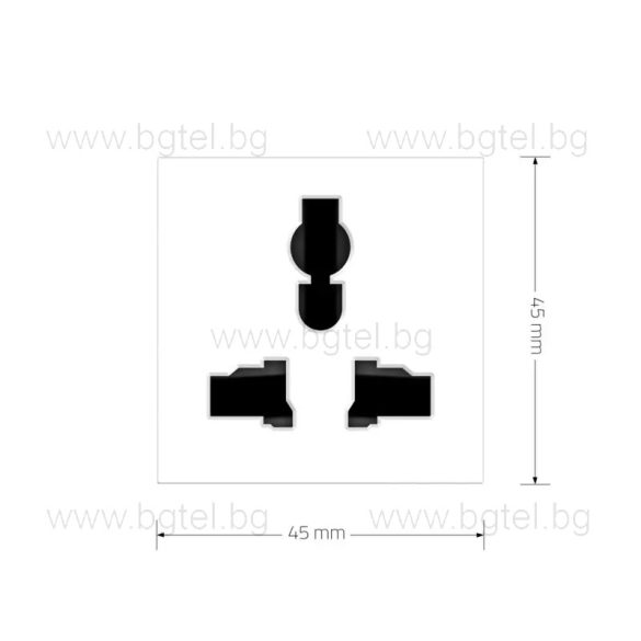 Механизъм единичен мулти-функционален контакт - БЯЛ - LIVOLO VL-FCT22-16A-2WP
