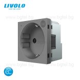 Механизъм управляем контакт ZigBee - СИВ - LIVOLO VL-FCTC16AZ-2IP