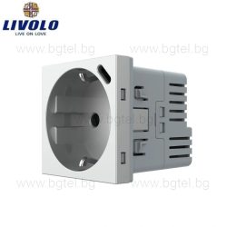   Механизъм контакт с USB Type-C LIVOLO - Сребрист, VL-FCTF16A.UC18W-2IP