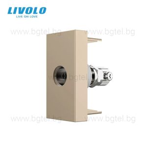 Механизъм единична TV розетка 1/2 - ЗЛАТИСТ - LIVOLO C7-1V-13 / VL-FCTV-1AP