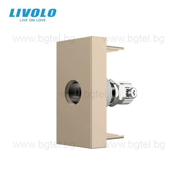 Механизъм единична TV розетка 1/2 - ЗЛАТИСТ - LIVOLO C7-1V-13 / VL-FCTV-1AP