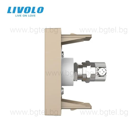 Механизъм единична TV розетка 1/2 - ЗЛАТИСТ - LIVOLO C7-1V-13 / VL-FCTV-1AP