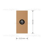 Механизъм единична TV розетка 1/2 - ЗЛАТИСТ - LIVOLO C7-1V-13 / VL-FCTV-1AP