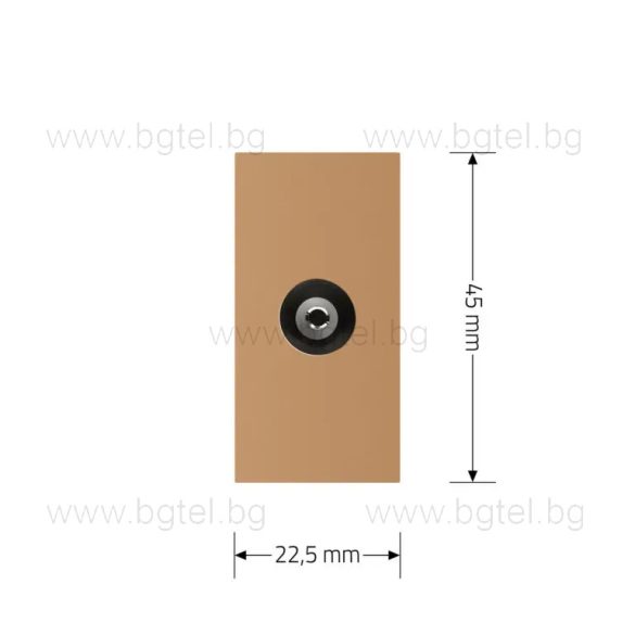 Механизъм единична TV розетка 1/2 - ЗЛАТИСТ - LIVOLO C7-1V-13 / VL-FCTV-1AP