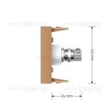 Механизъм единична TV розетка 1/2 - ЗЛАТИСТ - LIVOLO C7-1V-13 / VL-FCTV-1AP