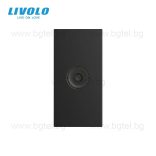 Механизъм единична TV розетка 1/2 - ЧЕРЕН - LIVOLO C7-1V-12 / VL-FCTV-1BP