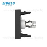 Механизъм единична TV розетка 1/2 - ЧЕРЕН - LIVOLO C7-1V-12 / VL-FCTV-1BP
