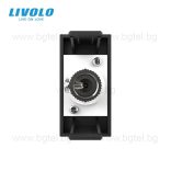 Механизъм единична TV розетка 1/2 - ЧЕРЕН - LIVOLO C7-1V-12 / VL-FCTV-1BP