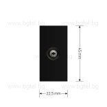 Механизъм единична TV розетка 1/2 - ЧЕРЕН - LIVOLO C7-1V-12 / VL-FCTV-1BP