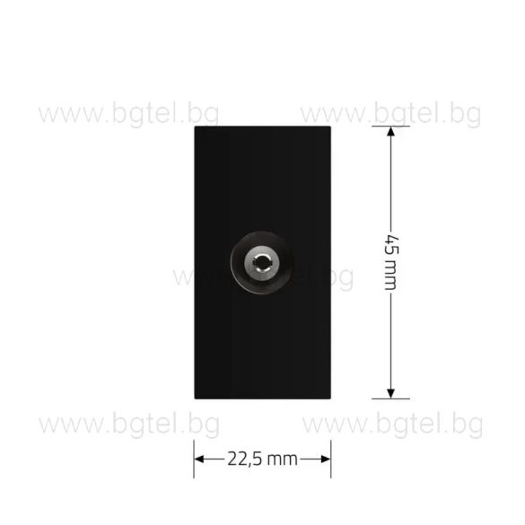 Механизъм единична TV розетка 1/2 - ЧЕРЕН - LIVOLO C7-1V-12 / VL-FCTV-1BP