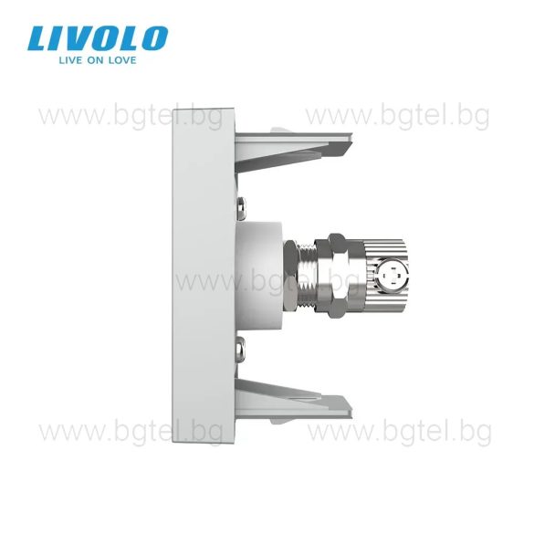 Механизъм единична TV розетка 1/2 - СИВ - LIVOLO C7-1V-15 / VL-FCTV-1IP