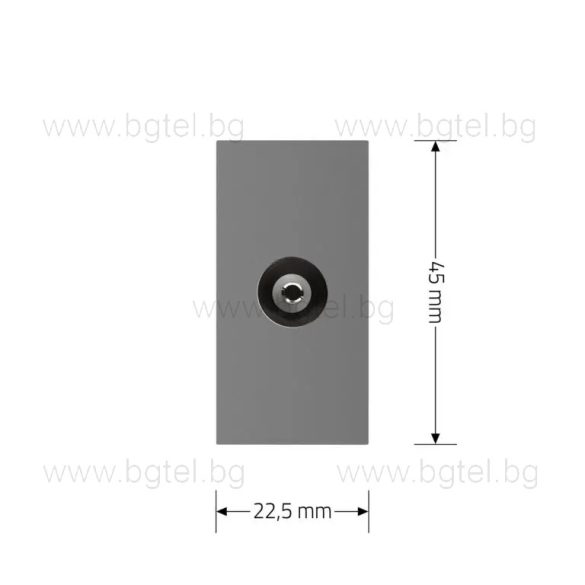 Механизъм единична TV розетка 1/2 - СИВ - LIVOLO C7-1V-15 / VL-FCTV-1IP