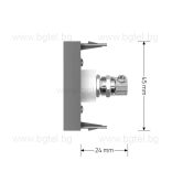Механизъм единична TV розетка 1/2 - СИВ - LIVOLO C7-1V-15 / VL-FCTV-1IP