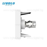 Механизъм единична TV розетка 1/2 - БЯЛ - LIVOLO C7-1V-11 / VL-FCTV-1WP