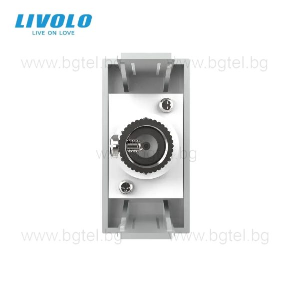 Механизъм единична TV розетка 1/2 - БЯЛ - LIVOLO C7-1V-11 / VL-FCTV-1WP