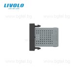 МЕХАНИЗЪМ ЕДИНИЧЕН USB МОДУЛ 1/2 - ЧЕРЕН - LIVOLO VL-C7-1USB-12 / VL-FCUA-1BP