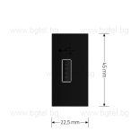 МЕХАНИЗЪМ ЕДИНИЧЕН USB МОДУЛ 1/2 - ЧЕРЕН - LIVOLO VL-C7-1USB-12 / VL-FCUA-1BP