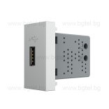 МЕХАНИЗЪМ ЕДИНИЧЕН USB МОДУЛ 1/2 - СИВ - LIVOLO VL-C7-1USB-15 / VL-FCUA-1IP