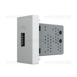   МЕХАНИЗЪМ ЕДИНИЧЕН USB МОДУЛ 1/2 - СИВ - LIVOLO VL-C7-1USB-15 / VL-FCUA-1IP