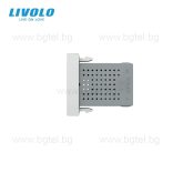 МЕХАНИЗЪМ ЕДИНИЧЕН USB МОДУЛ 1/2 - СИВ - LIVOLO VL-C7-1USB-15 / VL-FCUA-1IP